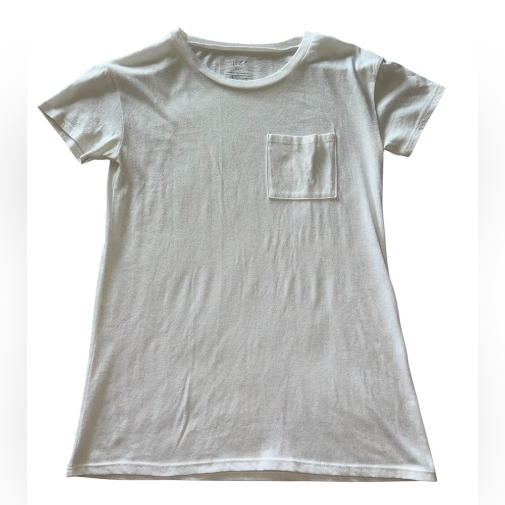 Arizona Jean Company White Fitted Short Sleeve T-Shirt